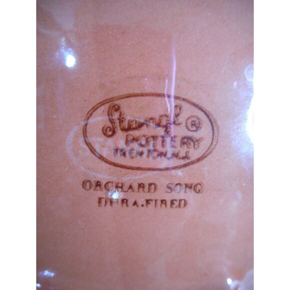 Vintage Stangl Pottery USA made Orchard Song curved Relish Dish Estate Find - Picture 2 of 4